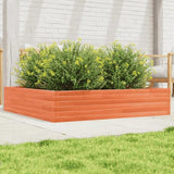 Garden Planter Wax Brown 110x110x23 cm Solid Wood Pine 847215