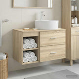 Bathroom Furniture Set 2 pcs Sonoma Oak Engineered Wood 3403906