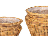 Planter Basket GENDT 2 pcs Natural Brown Kubu Rattan 42020960