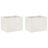 Garden Planter 2 pcs White 40 x 30 x 30 cm Cold-rolled Steel 8005193
