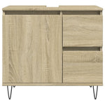 ZNTS 3 Piece Bathroom Furniture Set Sonoma Oak Engineered Wood 3307677