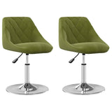 Swivel Dining Chairs 2 pcs Light Green Velvet 335285
