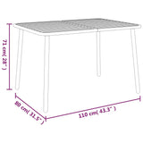 7 Piece Garden Dining Set Anthracite Steel 3187992
