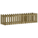 Garden Raised Bed with Fence Design 200x50x50 cm Impregnated Wood Pine 832511