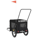 Pet Bike Trailer Black Oxford Fabric and Iron 93940