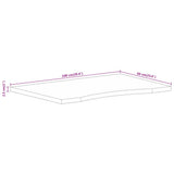 Desk Top with Curve 100x60x2.5 cm Solid Wood Rough Mango 370186