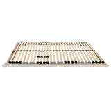 Slatted Bed Base Manual Brown 120 x 190 cm Solid Beech Wood 42015248