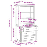 Storage Furniture Set with Drawer Brown Engineered wood 3328635