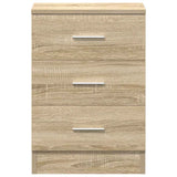Bedside Cabinets 2 pcs Sonoma Oak 38x35x56 cm Engineered Wood 800457