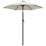 Garden Parasol Sand White 200x224 cm Aluminium 47204