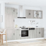 8 Piece Kitchen Cabinet Set Kalmar Grey Sonoma Engineered Wood 3314817