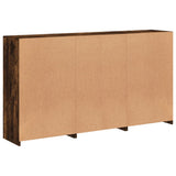 Sideboard with LED Lights Smoked Oak 181.5x37x100 cm 3209153