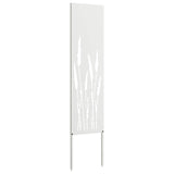 Garden Privacy Screen White 32 x 140 cm Cold-rolled steel 876239