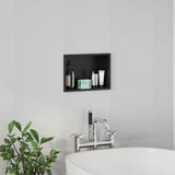 Shower Niche Black 30 x 20 x 9.5 cm Stainless Steel 42012660