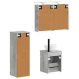 Bathroom Furniture Set 4 pcs Concrete Grey 3407466