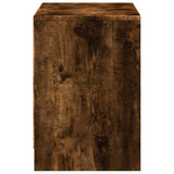 TV Cabinet with LED Smoked Oak 100x34x50 cm Engineered Wood 852212