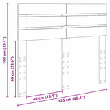 Headboard Grey Sonoma Engineered wood 888218