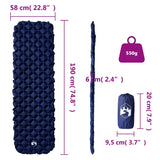 Inflating Camping Mattress 1-Person Navy Blue 190x58x6 cm 4007117