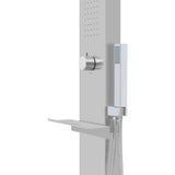 ZNTS Outdoor Shower with Tray WPC Stainless Steel 3051294