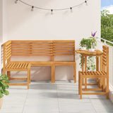 Garden Bench Set 4 pcs Brown Solid acacia wood 3328689