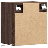 TV Wall Cabinet with LED Lights Brown Oak 41x31x45 cm 852283