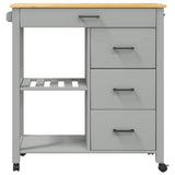 Kitchen Trolley MONZA 84x40x88.5 cm Solid Wood Pine 376116