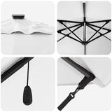 Umbrella Manual Sand 352 x 251 x 265 cm Polyester and Aluminium 42003327