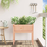 ZNTS Garden Planter with Legs 70x31x70 cm Solid Wood Douglas 837560