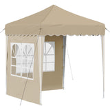 Pop-up Party Tent 195 x 195 x 245 cm Cream Oxford Fabric 42019724