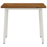 90 x 55 x 75 cm Solid Acacia Wood Natural and White Rectangular 937576