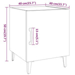 Bedside Cabinets 2 pcs Black Engineered Wood 812063