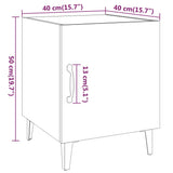 Bedside Cabinets 2 pcs Grey Sonoma Engineered Wood 817318