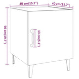 Bedside Cabinets 2 pcs Brown Oak Engineered Wood 817320