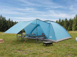 Camping Tent with Roof Blue 4-Person Polyester and Steel 42028648