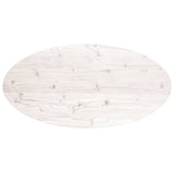 Table Top White 100x50x2.5 cm Solid Wood Pine Oval 824331