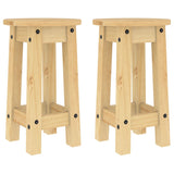 Bar Stools 2 pcs Solid Wood Pine 4005699