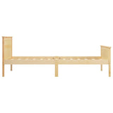 Bed Frame without Mattress Solid Wood Pine 90x200 cm 322174