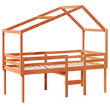 High Sleeper Bed without Mattress Wax Brown 80x200 cm Solid Wood Pine 3282057