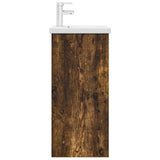 Bathroom Vanity with Sink Smoked Oak 42 x 40 x 84.5 cm 890772