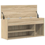 Shoe Bench Sonoma Oak 102x30.5x45 cm Engineered Wood 859138