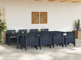 Garden Dining Set 9 pcs Anthracite Polypropylene 3378733