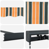 Retractable Awning Green and Yellow 300 x 250 cm 3330173