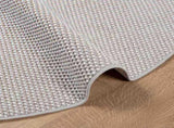 Area Rugs Round LUGO Cream and Grey 120 CM Polyester 42022723