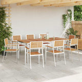 Garden Chair 8 pcs Solid Teak Wood and Stainless Steel 3334854