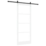 Sliding Door White and Black 93 x 232 cm 3332404