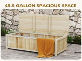 172 Litre Outdoor Storage Box, Wooden terrace Box Garden Storage Container, Natural T3398P555138