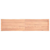 Table Top Light Brown 220x50xcm Treated Solid Wood Live Edge 363988