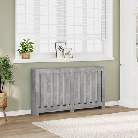 ZNTS Radiator Cover Concrete Grey 149x20x82 cm Engineered Wood 852747