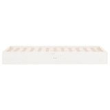 Bed Frame without Mattress White Solid Wood 90x190 cm Single Single 820068