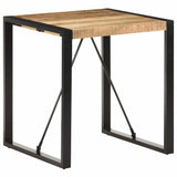 321596 Dining Table 70x70x75 cm Solid Rough Mango Wood